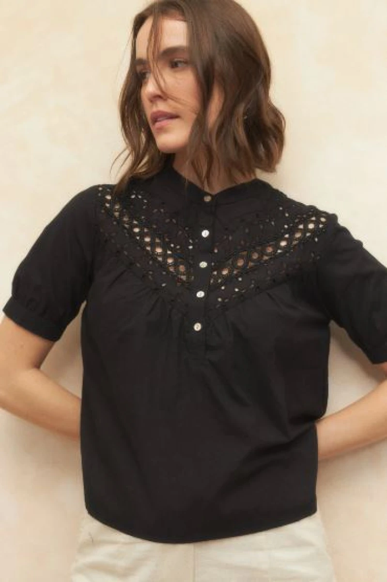 BLUZA ALLIE TEMPLES - NEGRO 