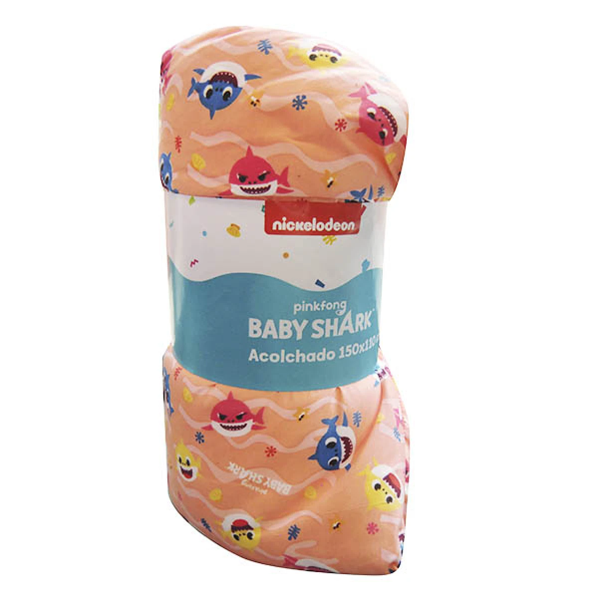 Acolchado Cuna Baby Shark - Coral 