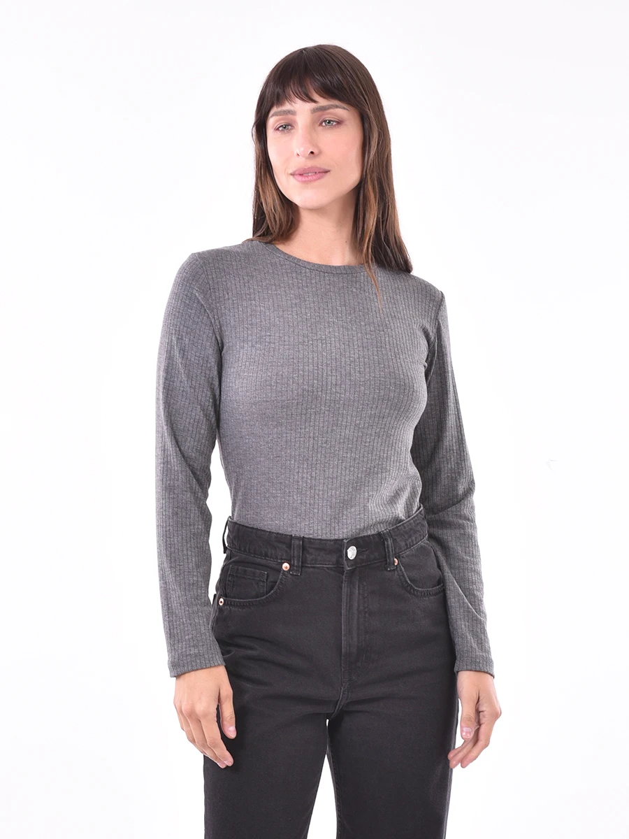 REMERA MILAN - GRIS MELANGE O 