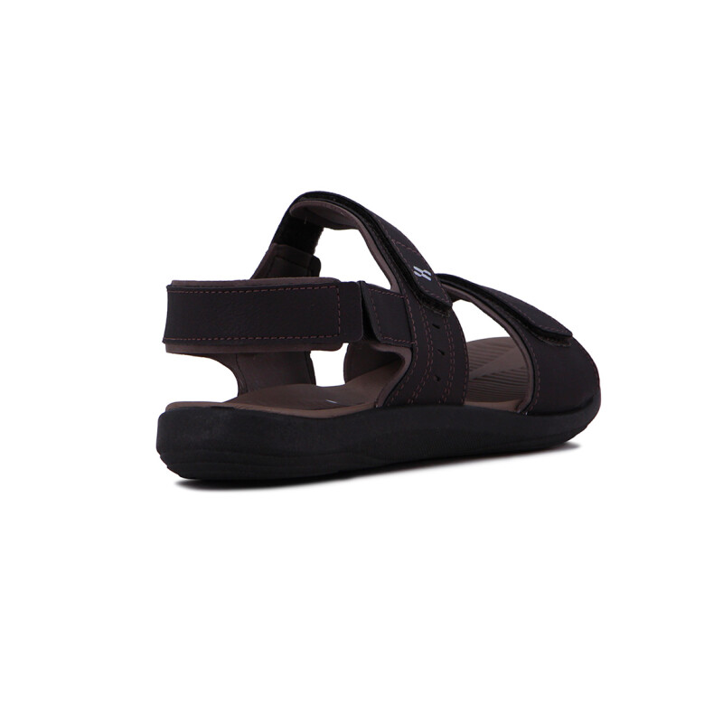 Country Sandalia Hombre Dos Tiras Con Velkro Y Pulsera Cafe