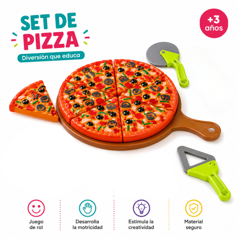 Pizza Juguete Infantil Cortar Cocina Alimentos Recreativo Pizza Juguete Infantil Cortar Cocina Alimentos Recreativo