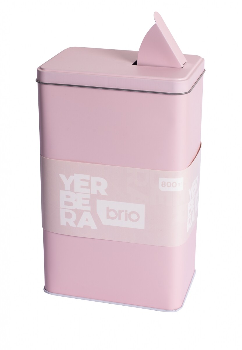 Yerbera brio 800grs Metalizada Con Dosificador - Rosa 