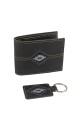 Set de billetera con guardapampa y llavero Negro