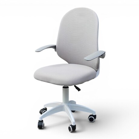 SILLA DE OFICINA ERGONÓMICA GIRATORIA CON RUEDAS ASIENTO REGULABLE GRIS