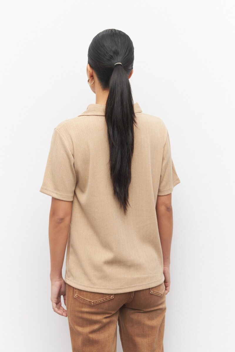 REMERA POLO Beige Melange