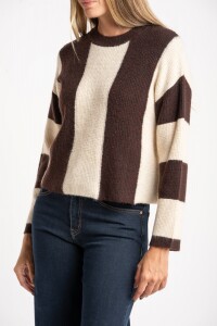 Sweater Rayado Chocolate
