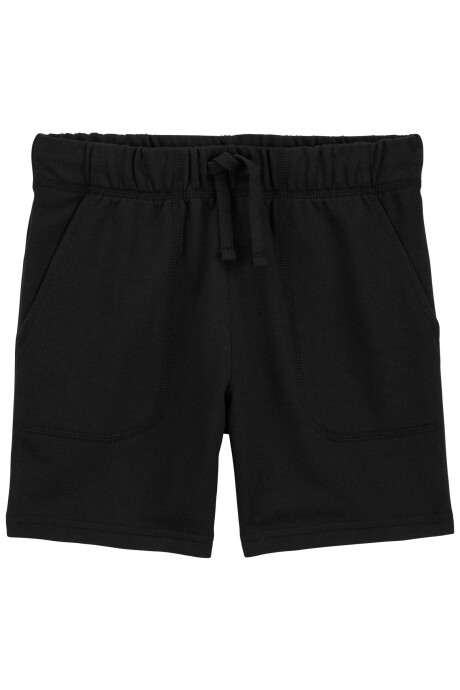 Short de algodón con cordón,negro Sin color