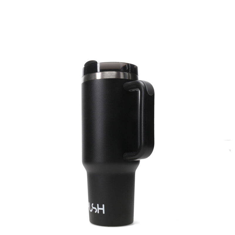 Botella Push Con Asa Negro