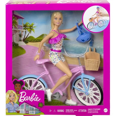 Set Muñeca Barbie Paseo en Bicicleta HBY28 001