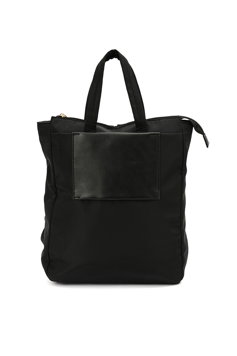Mochila de nylon Negro