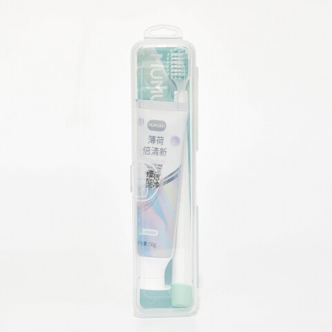 SET DE VIAJE CON CEPILLO Y PASTA DENTAL; COLOR VERDE SET DE VIAJE CON CEPILLO Y PASTA DENTAL; COLOR VERDE