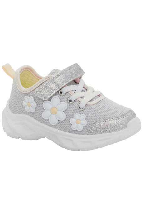Championes con velcro y luces, diseño flores Championes con velcro y luces, diseño flores