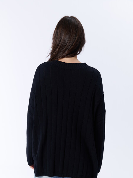 Buzo Punto Oversize Negro