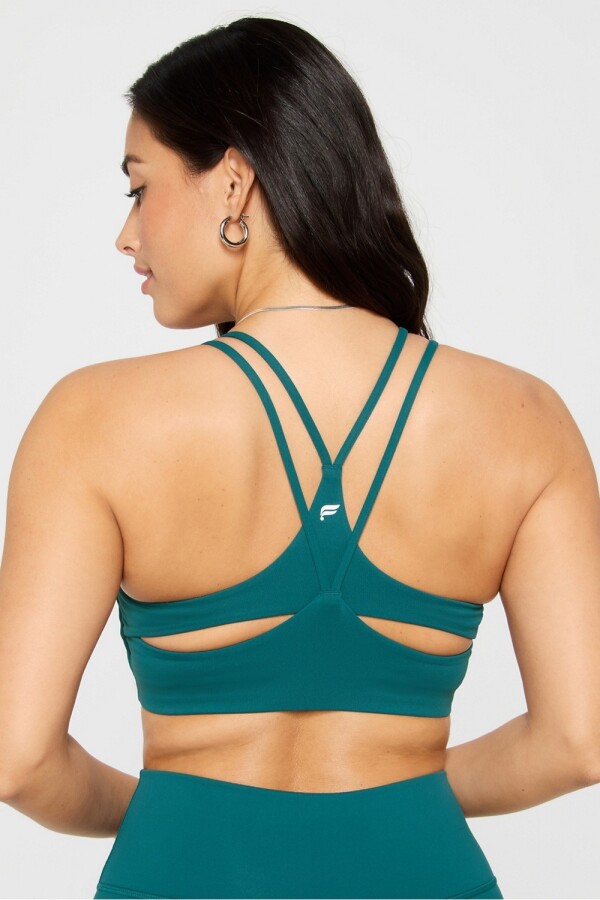 Top Principal Low Impact Bra Mujer Green Abyss