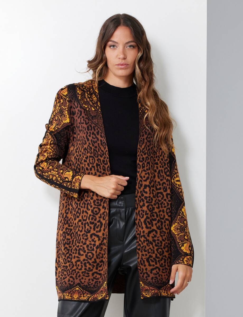 Cardigan Leopard - Multi/marron 
