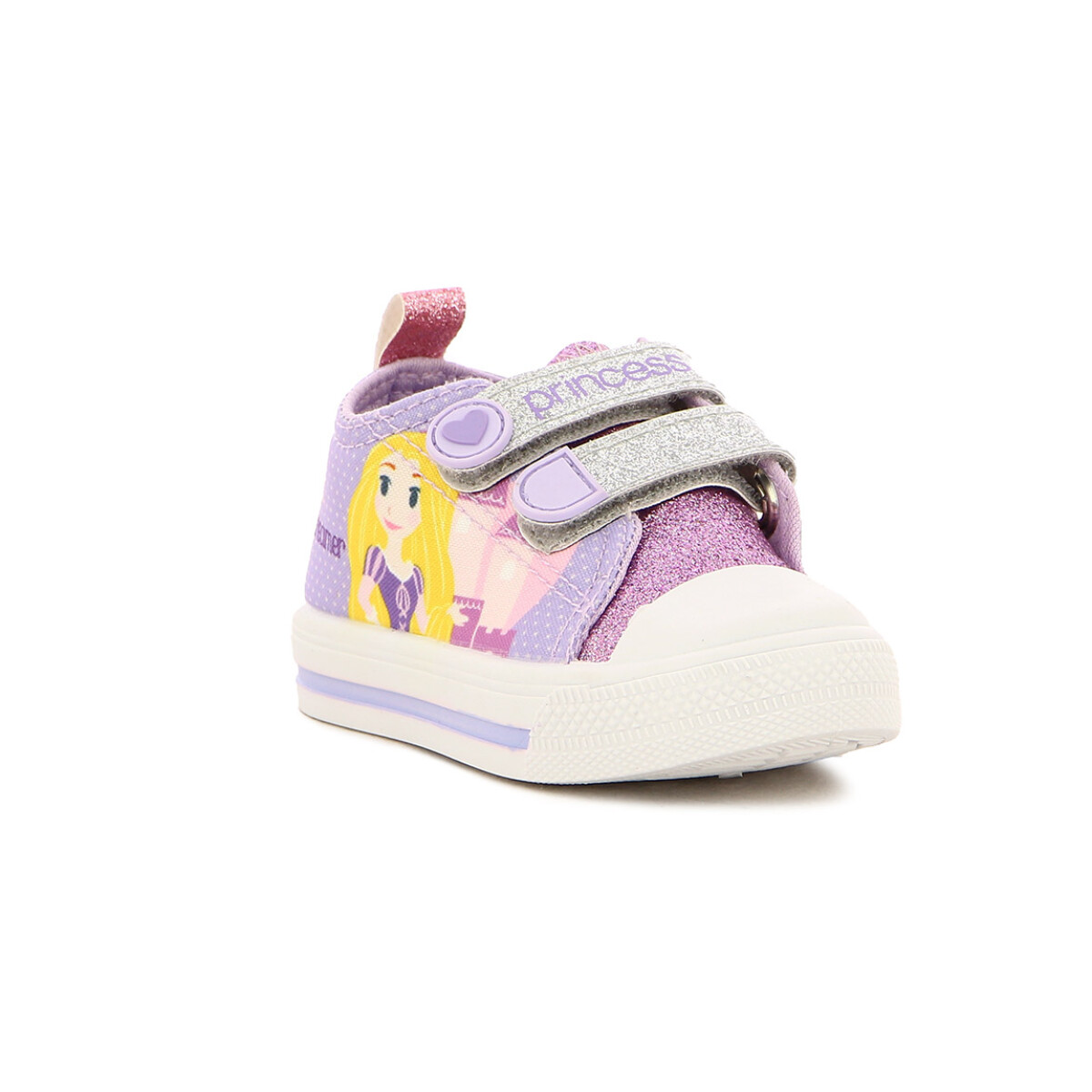 Disney Princesas Lona Baja Toddler Velcro - Lila-blanco 