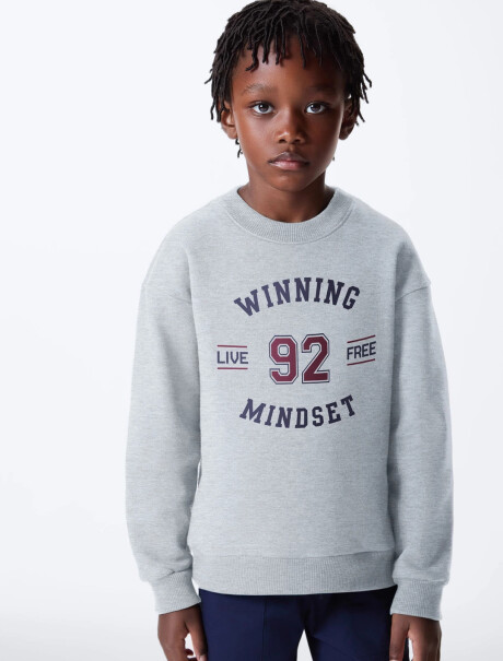 BUZO ESTAMPADO INFANTIL GRIS