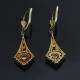 Caravanas antiguas en oro 18k, brillantes , diamantes y zafiros sintéticos Caravanas antiguas en oro 18k, brillantes , diamantes y zafiros sintéticos