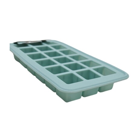 Cubetera Hielera Bandeja en Silicona para 18 Cubos de Hielo Verde
