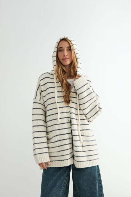 SACO MAGNOLIA C/CAPUCHA CRUDO