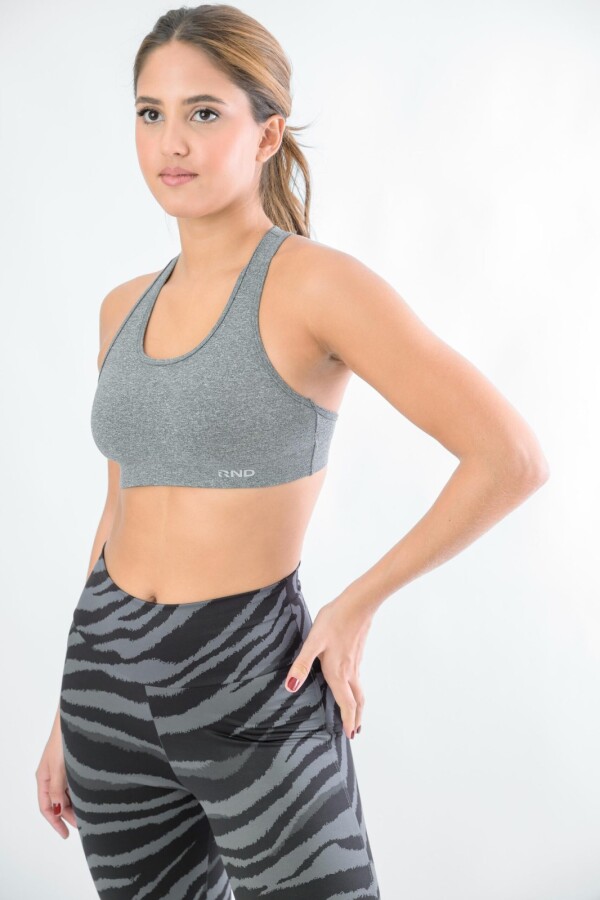 Top de Melange. Gris