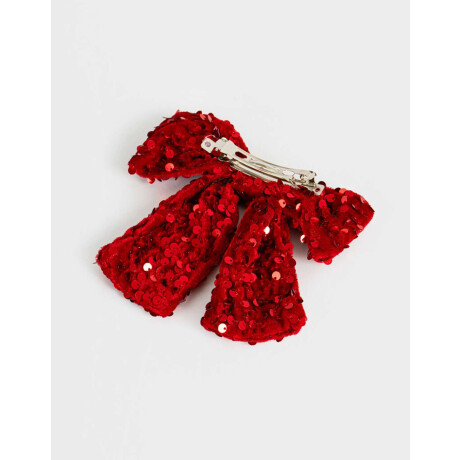 Hebilla Francesa Con Moño Rojo Medio