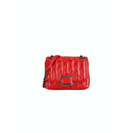 Longchamp -Cartera de cuero con solapa, Brioche Rojo