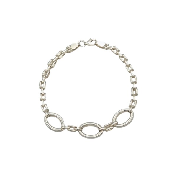 Pulsera Ovalos-Plata 925-Sin piedra-PU3083 sinpiedra