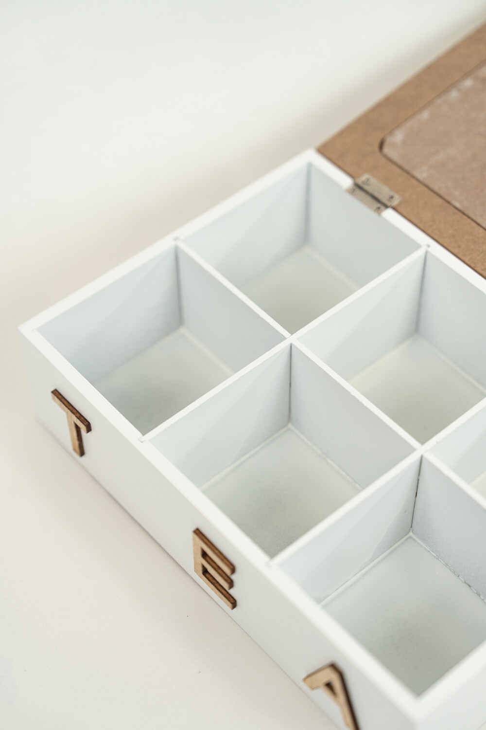Caja Para Té Leaves, 6 Separadores Color Unico