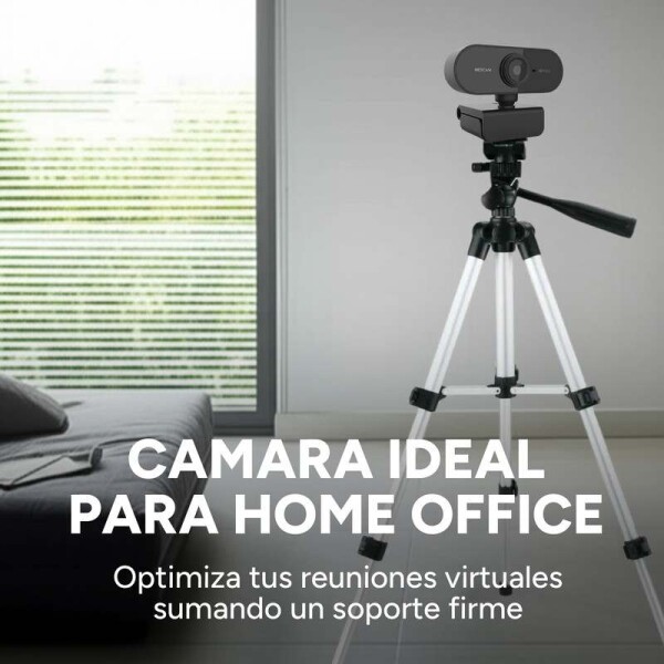 Cámara Web Cam Full HD 1080p USB 360º Con Micrófono Premium Color Negro