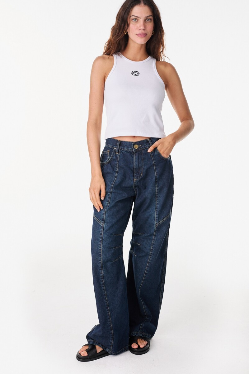 Jean Metropolis Azul Washed