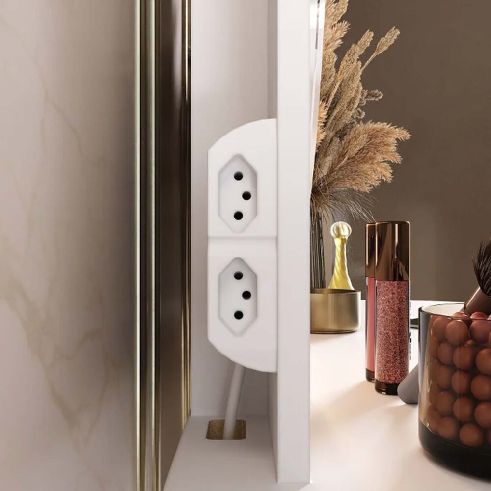 ESCRITORIO TOCADOR C/LUZ MDF MARRON VANITY