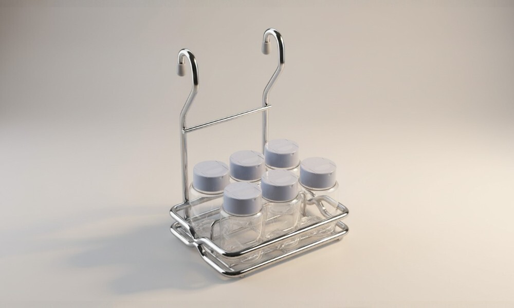 Soporte para especias 2317 c/ 6 potes Soporte Para Especias 2317 C/ 6 Potes