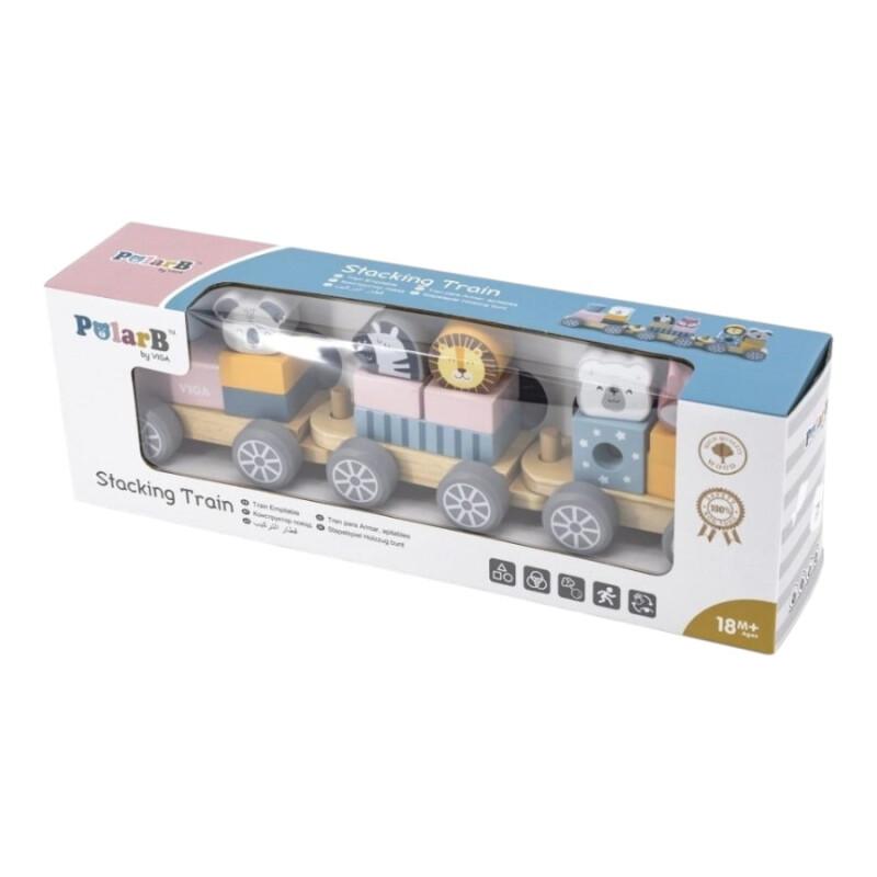 Tren Apilable para Armar en Madera Polar B Tren Apilable para Armar en Madera Polar B