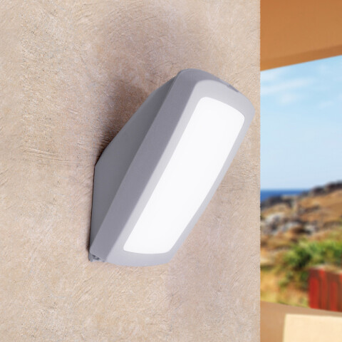 Aplique LED pared gris IP66 E27 no incl. GERMANA FL0755