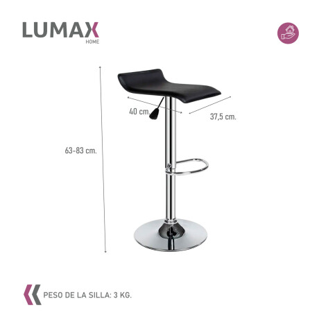 Taburete Kira para Bar Negro