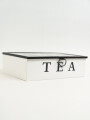 Caja Para Té Vemir, 6 Separaciones. Blanco