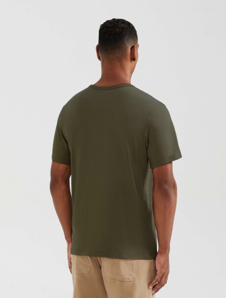 CAMISETAS BÁSICAS MANGA CORTA SLIM VERDE