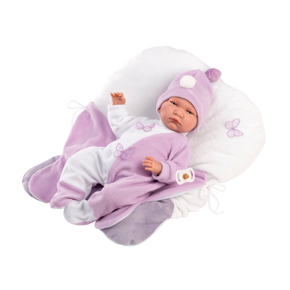 Muñeca Llorens Bebota Mariposa Llorona Pijama Realista - Variante Modelo Lalo Mariposa 
