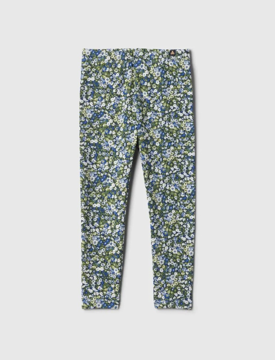Calza Estampada Toddler Niña - Tonal Blue Floral 