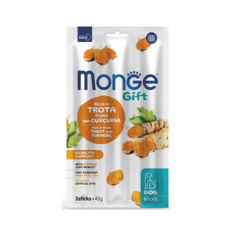 MONGE GIFT STICK MOBILITY SUPPORT TROUT & TURMERIC 45GR Monge Gift Stick Mobility Support Trout & Turmeric 45gr
