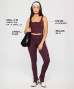 Top PureLuxe Built-In Bra Mujer Oxblood