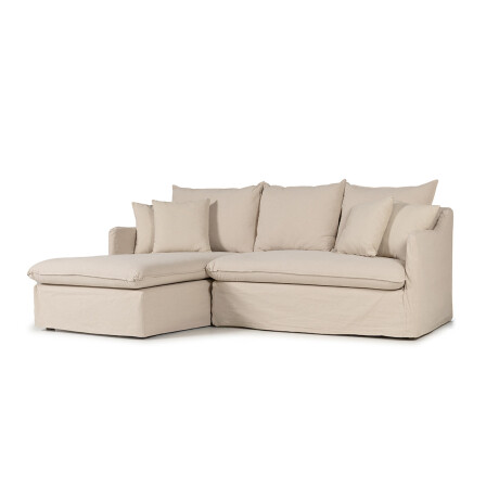 Rinconera Snow con Funda - Tela Rústica - 4 cuerpos - Cheise Izquierdo TD5263-1636 (Capuccino)