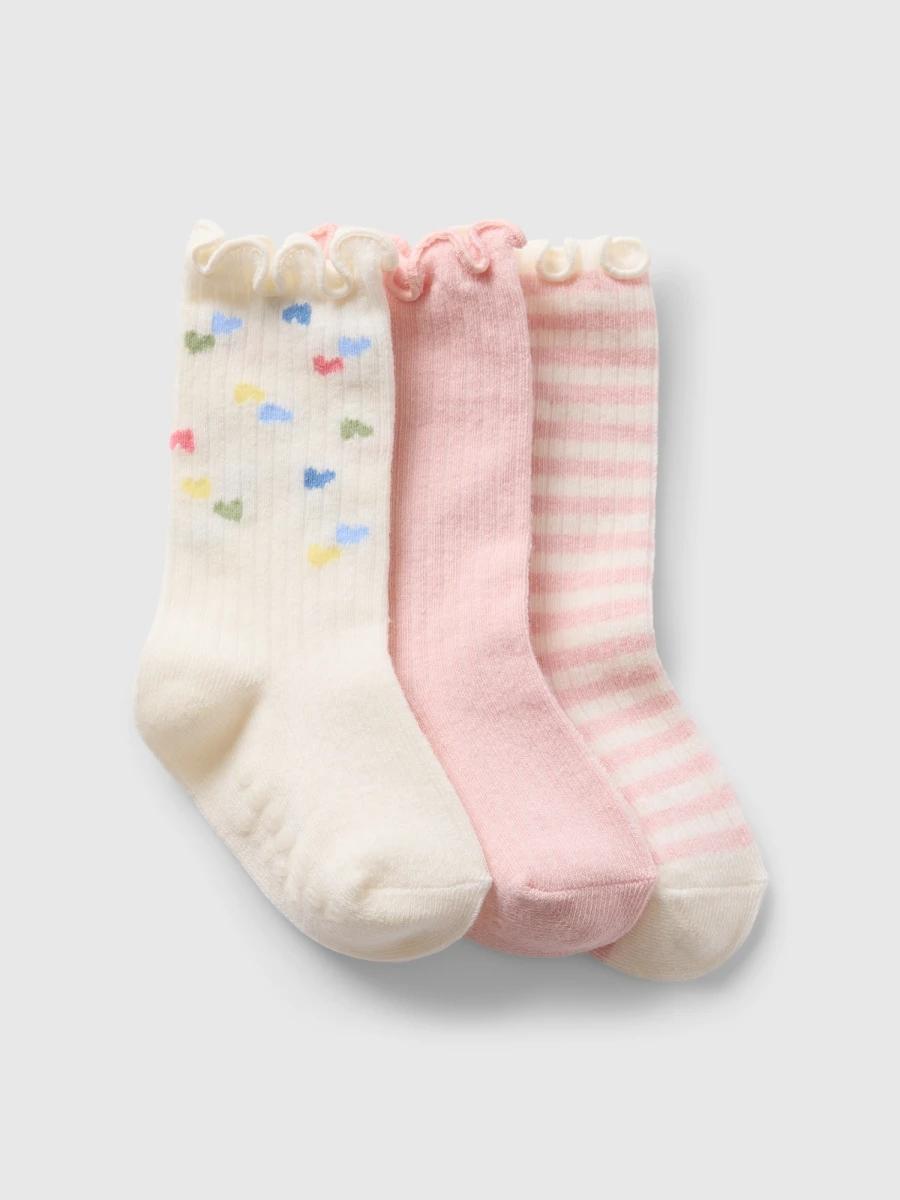 Medias Pack X3 Bebé - Misty Rose 