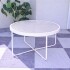 YBL46 Mesa Redonda Vidrio Small 46x46x38cm - Blanca