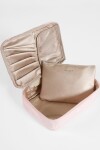 Estuche organizador con compartimentos rosa