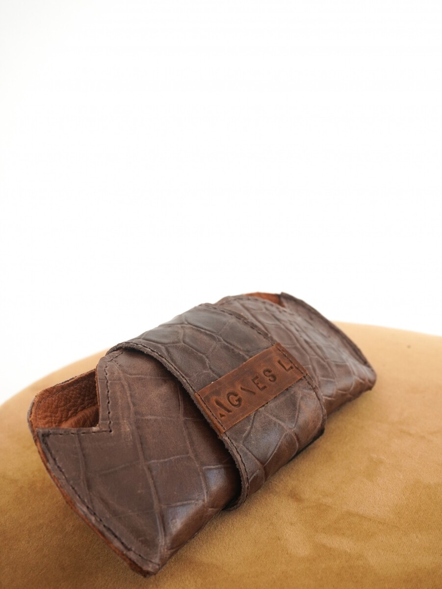 Estuche Lentes Crocco - Chocolate 