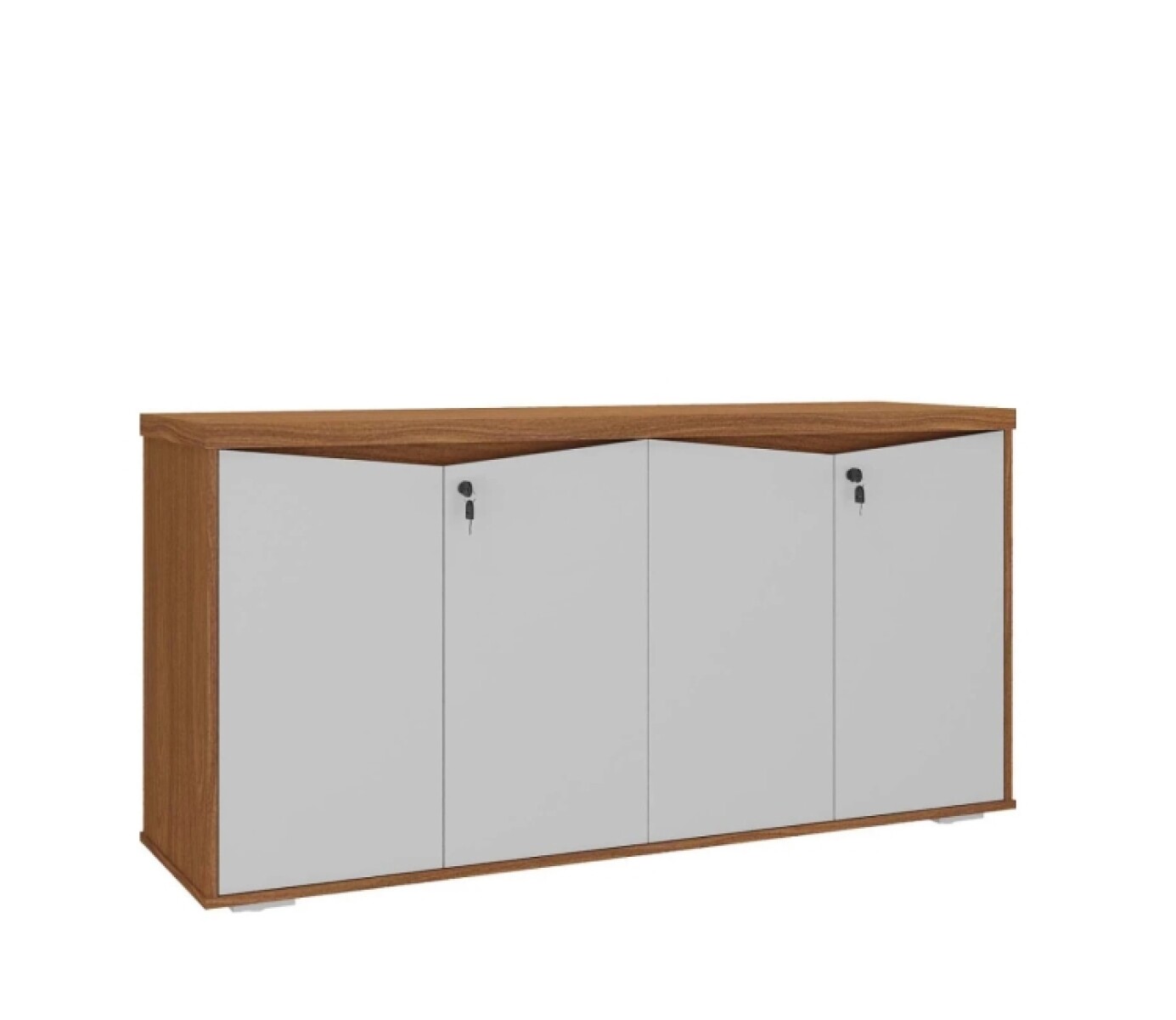 Ropero Bajo 4 Puertas Ymir Blanco/castaño 