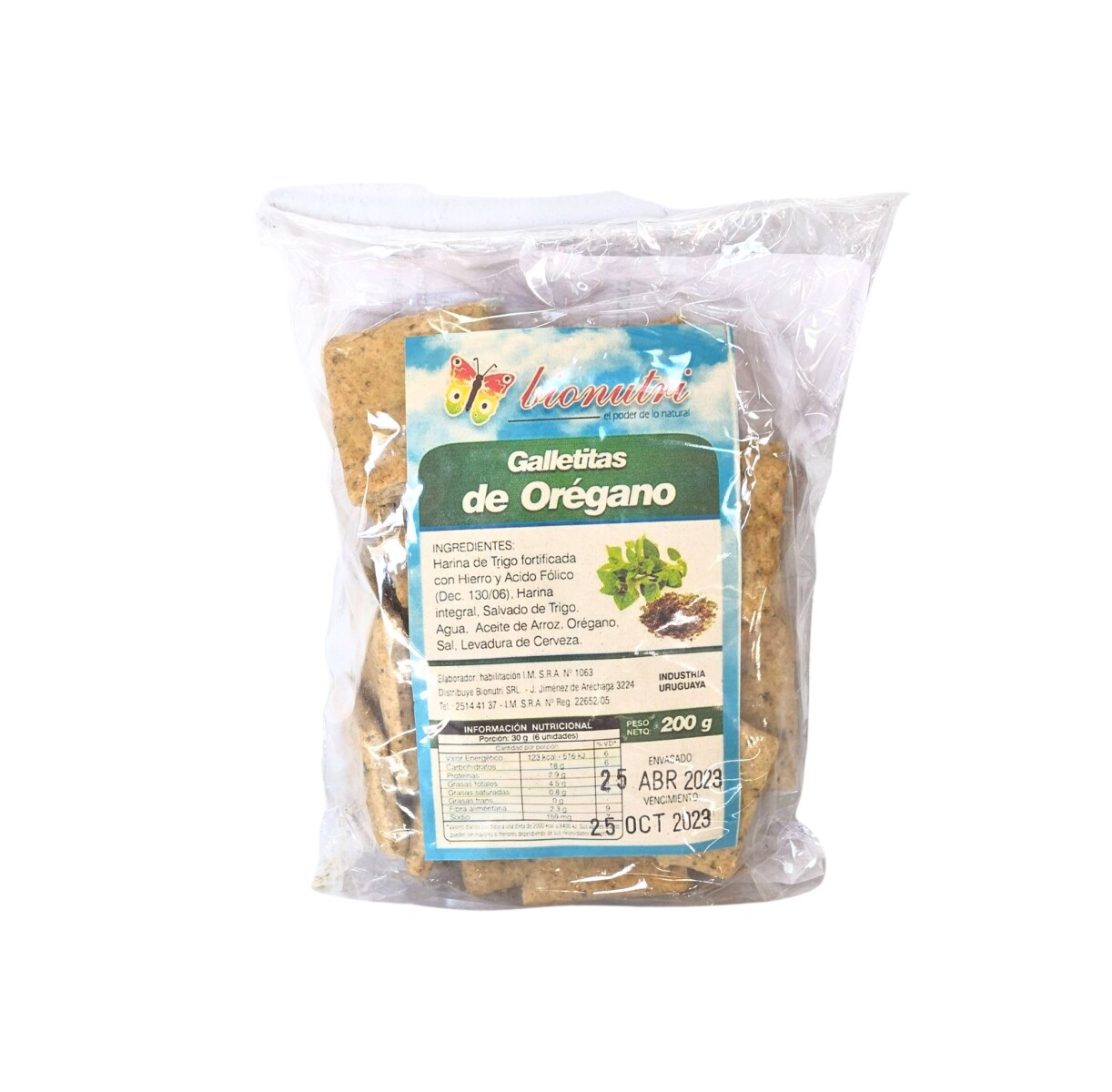 Galletas De Orégano Bionutri 