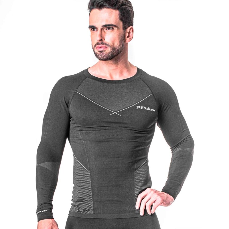 Buzo Manga Larga Poker X-ray Confort Negro